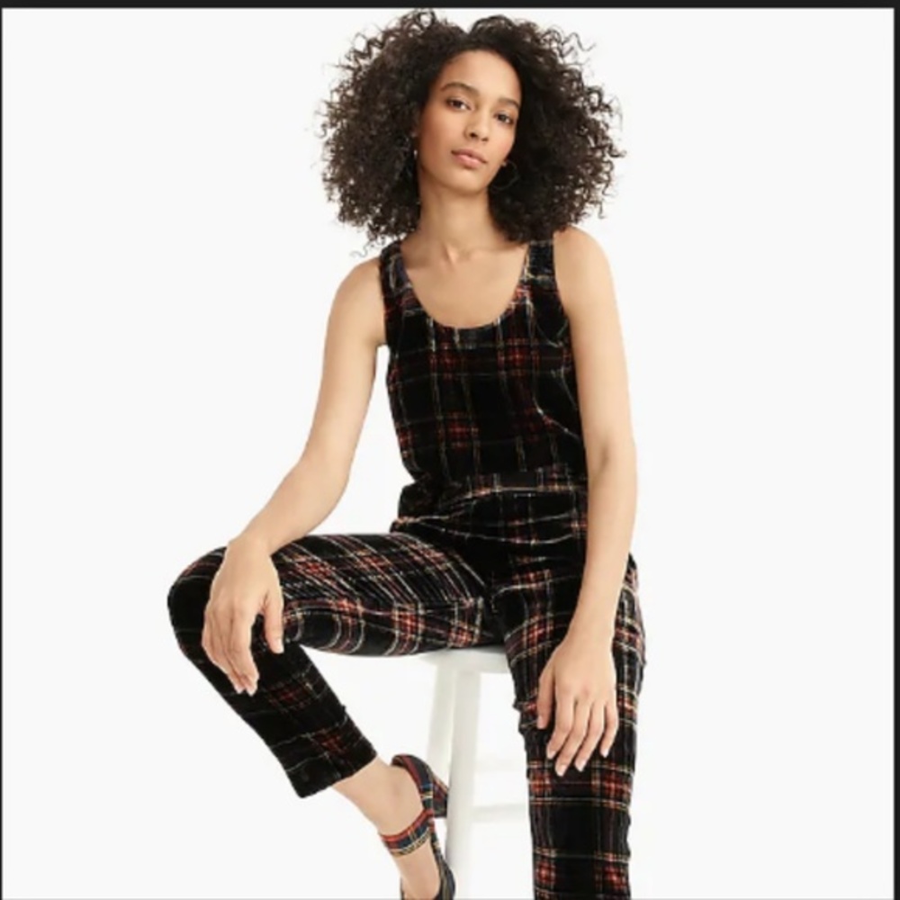 JCrew Velvet tank top in Stewart tartan - 6 NWT